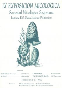 Sociedad Micológica Segoviana, exposiciones, 1995 coprinus comatus