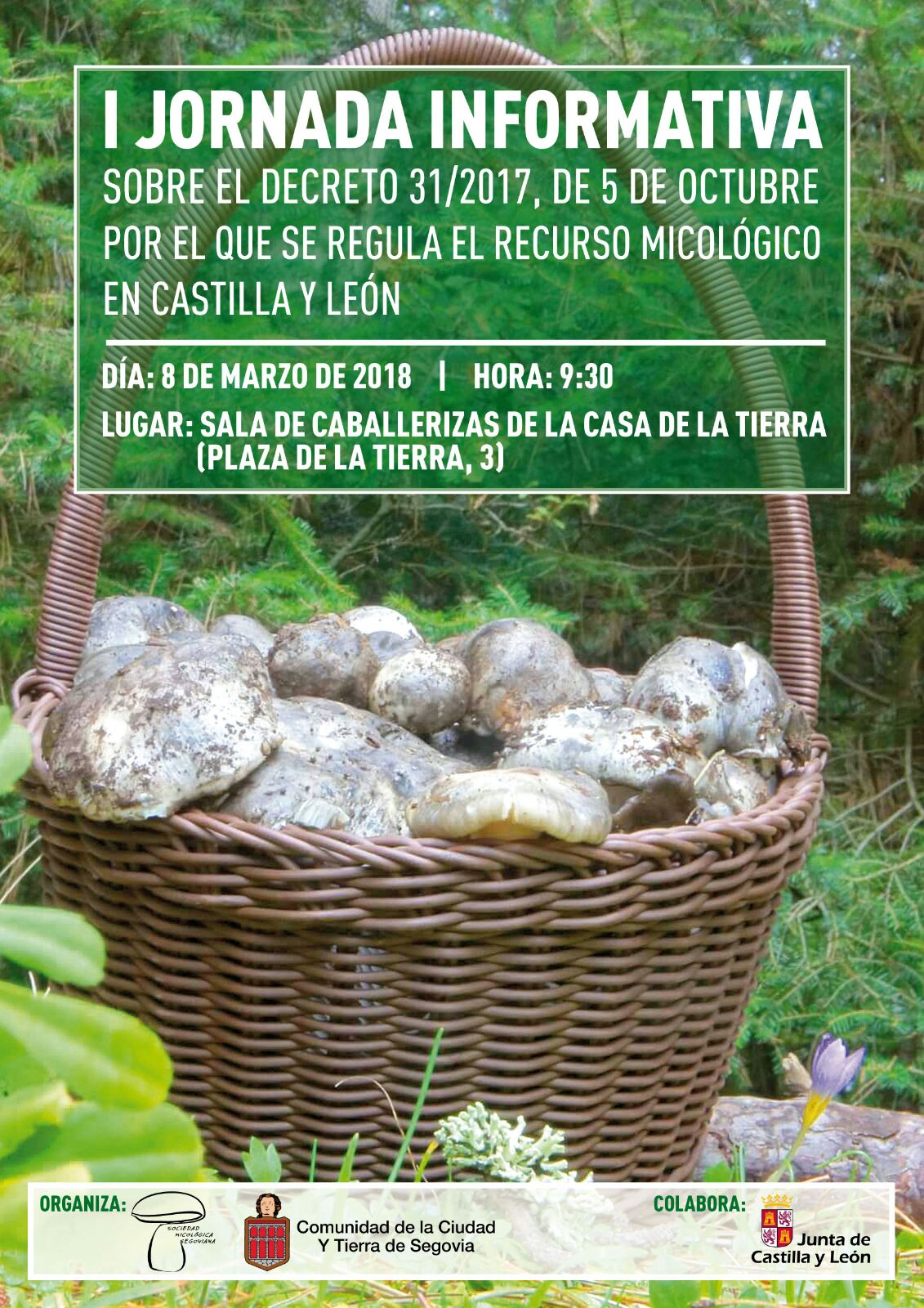 08/03/2018 Jornada sobre decreto regula recurso micológico en Castilla y León